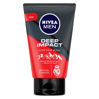 Nivea Men Facewash, Deep Impact Acne, With Himalayan Rock Salt, 100 Gm NIVEA