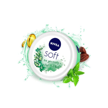NIVEA Soft, Light Moisturising Cream, Chilled Mint, 100ml NIVEA