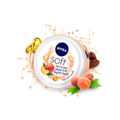 NIVEA Soft Playful Peach,Light Moisturizer Cream for Face, Hands and Body, 100ML NIVEA