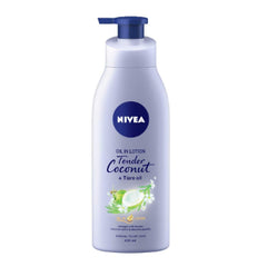 Nivea Oil-In-Lotion Tender Coconut and Tiare Oil Body Lotion for Normal Skin (400 ml) NIVEA