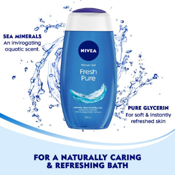 NIVEA Women Shower Gel, Fresh Pure Body Wash, 250ml NIVEA