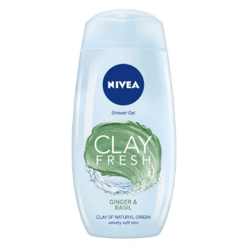 NIVEA Women Body Wash, Clay Fresh Ginger & Basil Shower Gel,250ml NIVEA