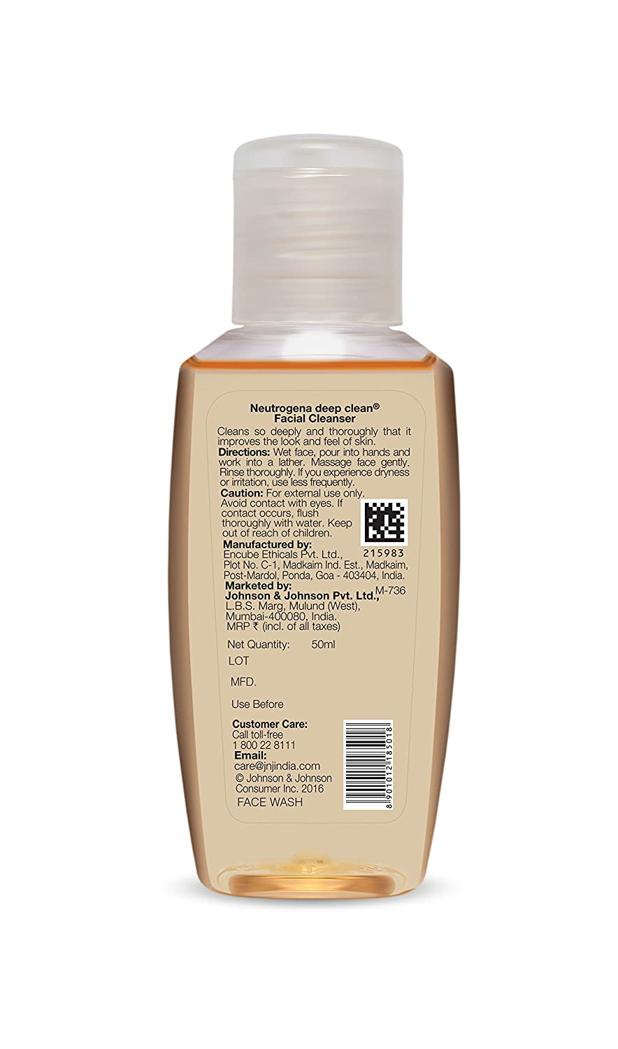 Neutrogena Deep Clean Facial Cleanser 50 ml Neutrogena