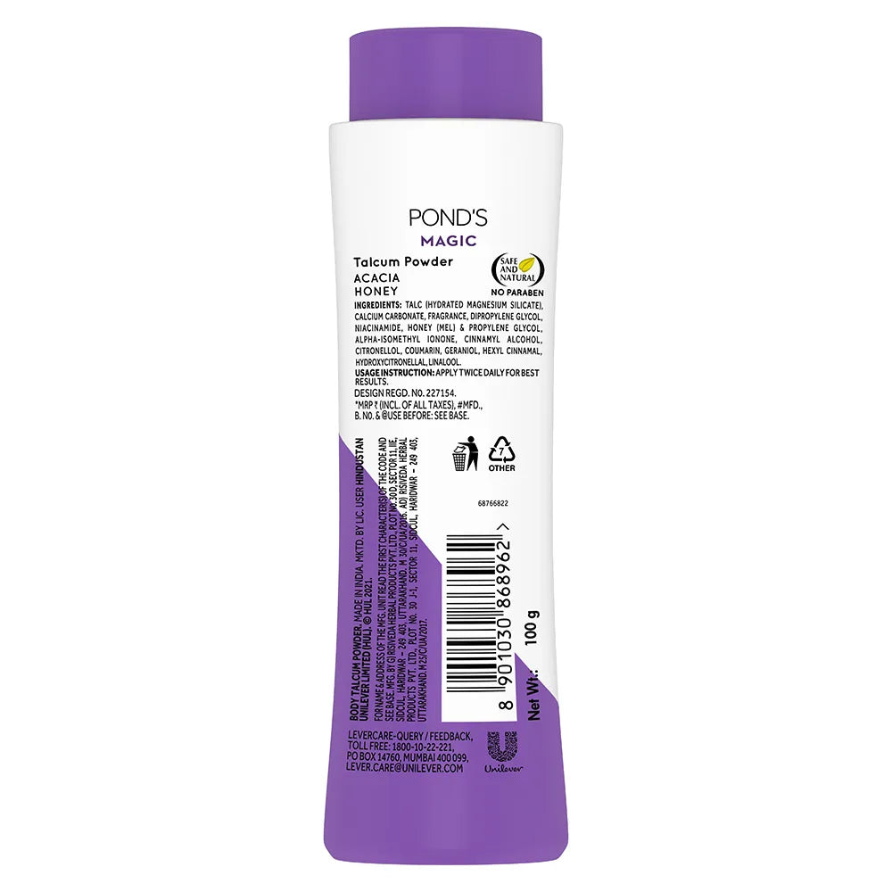 POND'S Magic Freshness Talcum Powder Acacia Honey 100 G Ponds