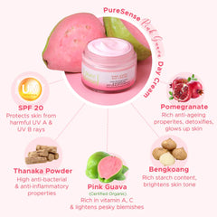 Puresense Pink Gauva Day Cream With Pomegranate & Bengkoang SPF 20 & UV Protection 65G Puresense