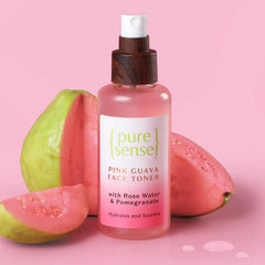 Puresense Pink Gauva Face Toner with Rose water & Pomegranate Hydrates & Soothens 100ML Puresense