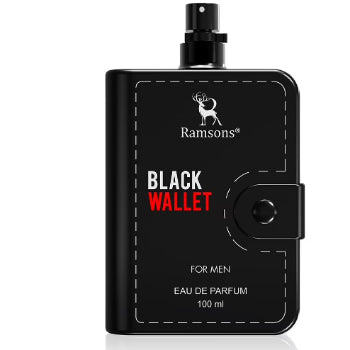 Ramsons Black Wallet For Men  EAU DE PARFUM 100ML Ramsons