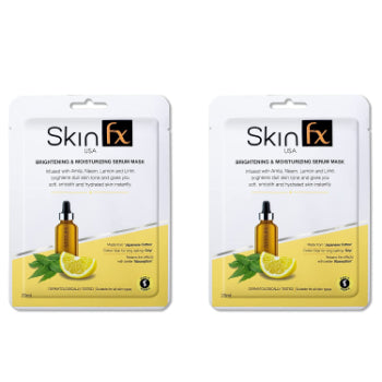Skin Fx Brightening & Moisturizing Serum Mask Pack of 2 Skin Fx