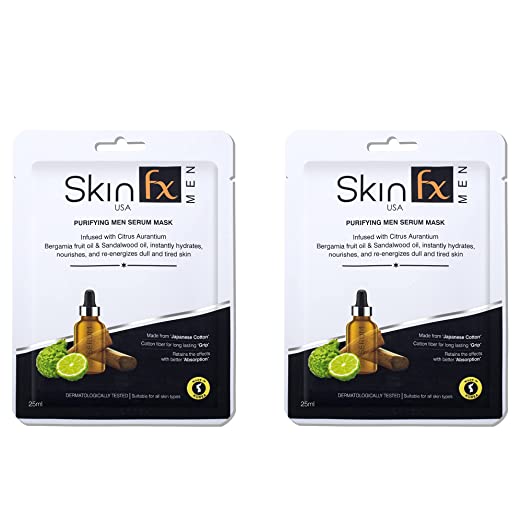 Skin Fx Purifying Men Serum Mask Pack of 2 Skin Fx