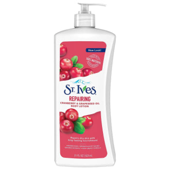 St. Ives Intensive Healing Body Lotion, Cranberry Seed & Grape Seed Oil 621ML ST. Ives