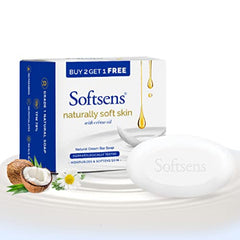 Softsens Naturally Soft Skin Cream Bar Soap (100g x 3 Multipack) SOFTSENS
