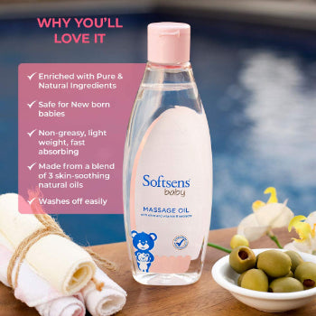 Softsens Baby Calming Massage Oil Pack (200Ml) SOFTSENS