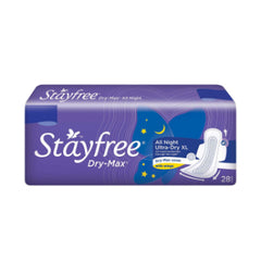 Stayfree All Night Ultra-Dry Max XL - 28 Sanitary Pads(28 Pads) Stayfree