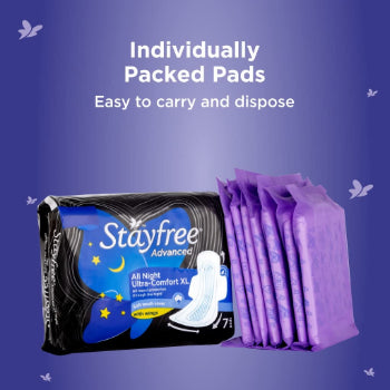 Stayfree Advanced All nights Ultra Comfort Pads Wings - XL 28 Pads  Stayfree