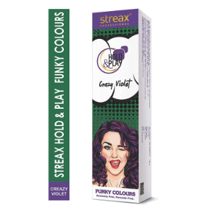 Streax Professional Hold & Play Funky Colours - Crazy Violet(100g) Streax