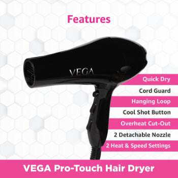 VEGA Pro Touch 1800-2000 Watts Professional Hair Dryer VEGA
