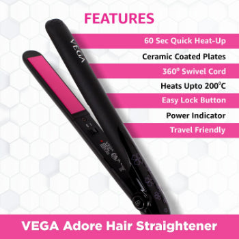 VEGA Adore Hair Straightener VHSH 18 VEGA