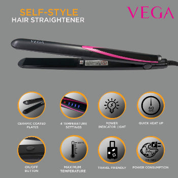 VEGA Self-Style Hair Straightener VHSH - 27 VEGA