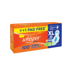 Whisper Choice Ultra , Extra Large (with wings) XL - 19+1Free Pad Whisper