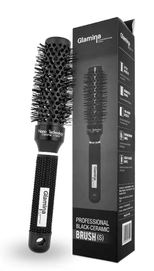 Glamina Round Brush-S Black Ceramic Glamina