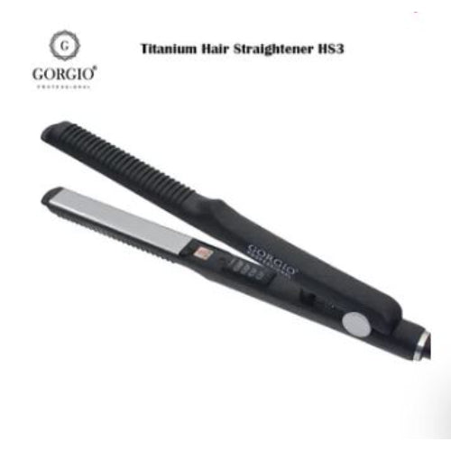 Gorgio Professional HS3 Mirror Titanium Hair Straightener (Black) Gorgio Professional
