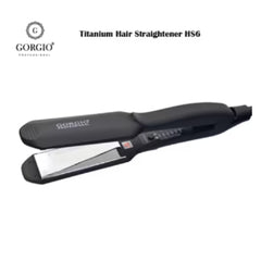 Gorgio Professional HS6 Mirror Titanium Hair Straightener (Black) Gorgio Professional