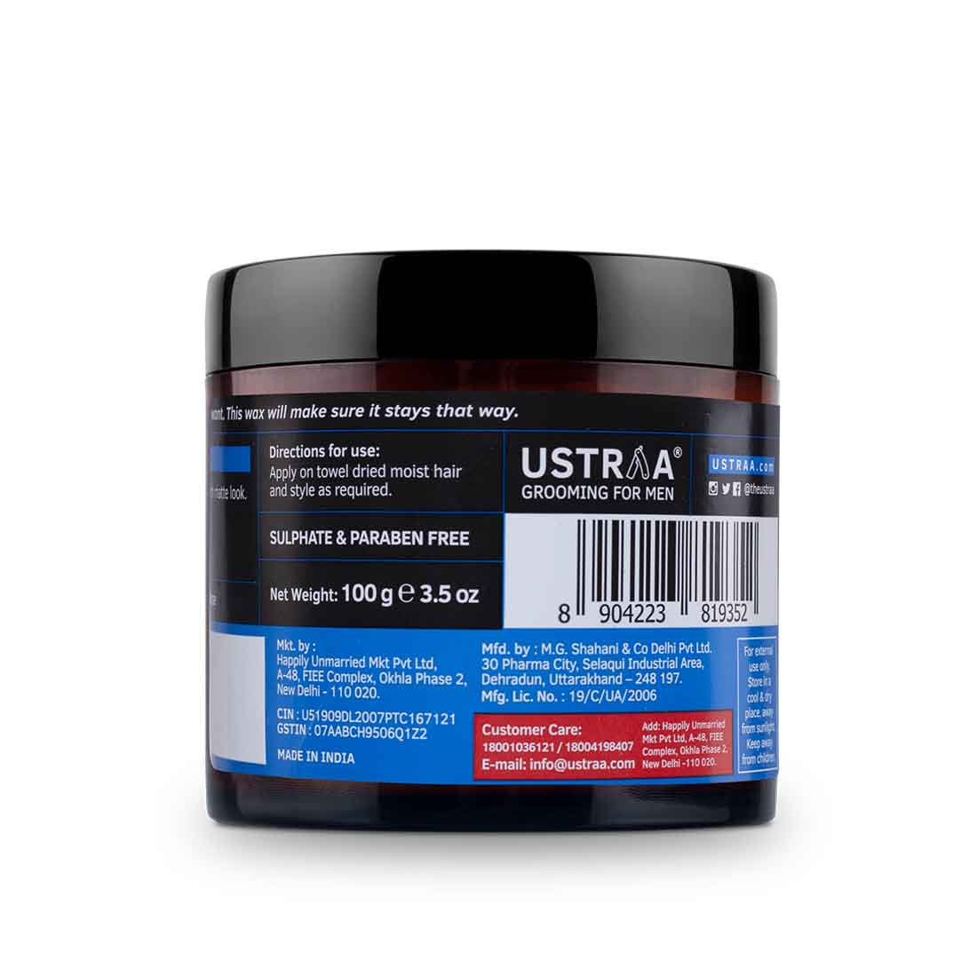 Ustraa Hair Wax Matte Look 100Gm Ustraa