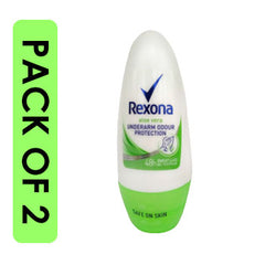 Rexona Underarm Odour Protection Anti-perspirant Roll On for Unisex, 50 ml (Pack Of 2) rexona