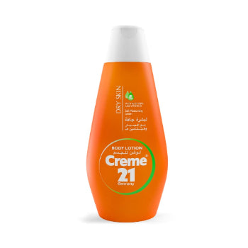 Crème 21 Body Lotion-Dry Skin, Goodness of 5 moisturizers, AloeVera & Vit E Enriched, For Women & Men, 400 ml Crème 21