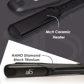 ABS PRO Diamond Black Ceramic Hair Straightener 007M Abs pro