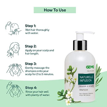 OZIVA BIOACTIVE NATURELLE INFUSION Nourish & Growth Shampoo 200ml OZIVA