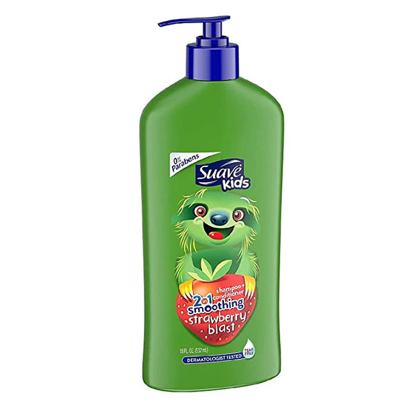 Suave Kids Smoothing Strawberry Blast 2 in 1 Shampoo + Conditioner Dermatologist Tested 532 ml SUAVE KIDS
