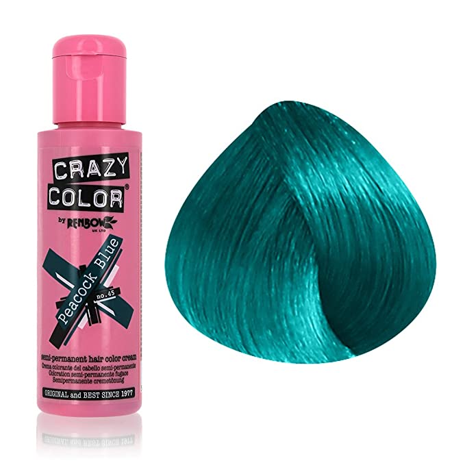 CRAZY COLOR Renbow Peacock Blue No.45 100 ml CRAZY COLOR