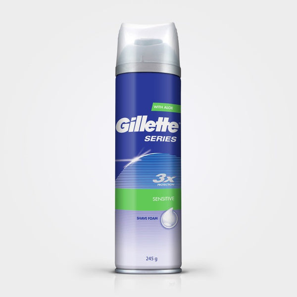 Gillette Series 3x Protection Sensitive Shave Foam 245gm Gillette