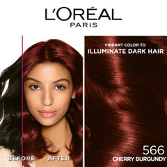 L'Oreal Paris Casting Creme Gloss Ultra Visible Conditioning Hair Color - 566 Cherry Burgundy, 160 g L'Oreal