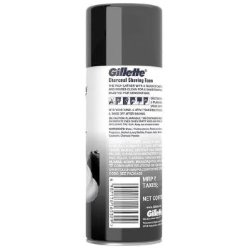Gillette Charcoal Shaving Foam 196g Gillette