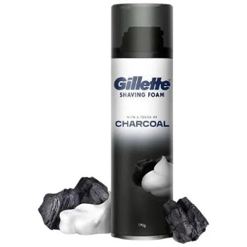 Gillette Charcoal Shaving Foam 196g Gillette