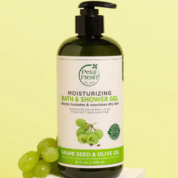 Petal Fresh Pure MOISTURIZING BATH & SHOWER GEL GRAPE SEED & OLIVE OIL 475 ml Petal Fresh