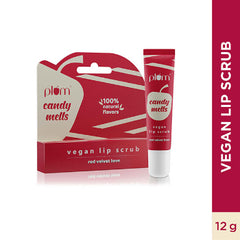Plum Candy Melts Vegan Lip Scrub Red Velvet LoveWith Plant-based Oils & Waxes 12 gm PLUM