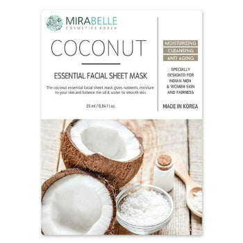 MIRABELLE Coconut Essential Facial Sheet Mask 25ml MIRABELLE