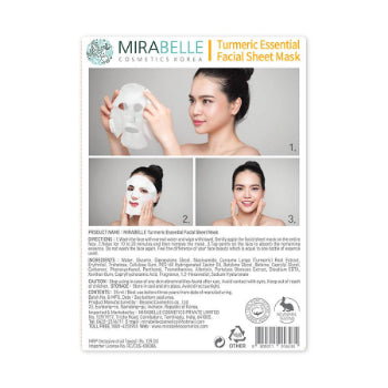 MIRABELLE Turmeric Facial Sheet Mask 25ml MIRABELLE
