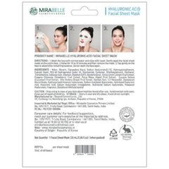 MIRABELLE Hyaluronic Acid Facial Sheet Mask 25ml MIRABELLE