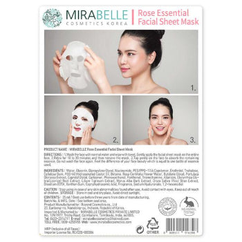 MIRABELLE Rose Facial Sheet Mask 25ml MIRABELLE