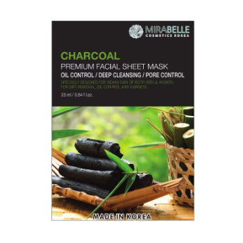 MIRABELLE Charcoal Premium Facial Sheet Mask 25ml MIRABELLE