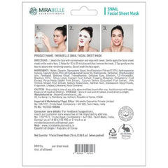 MIRABELLE Snail Facial Sheet Mask 25ml MIRABELLE