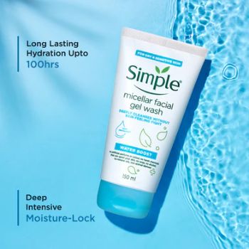 SIMPLE  Water Boost Micellar Facial Wash, 150 ml SIMPLE